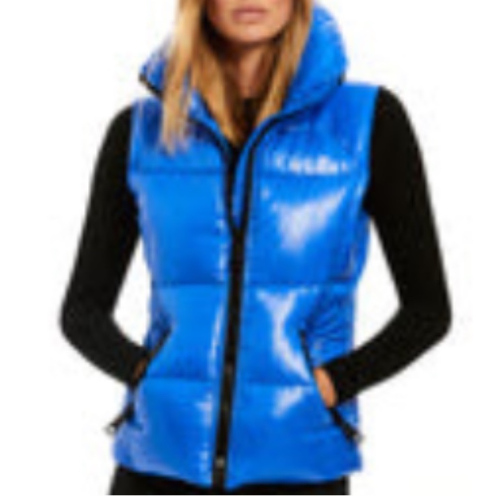 SAM. Shiny Blue Women's Vest